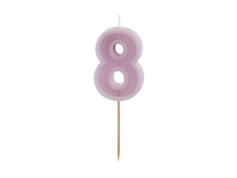 Kerzenzahl #8 | 6 cm Lila