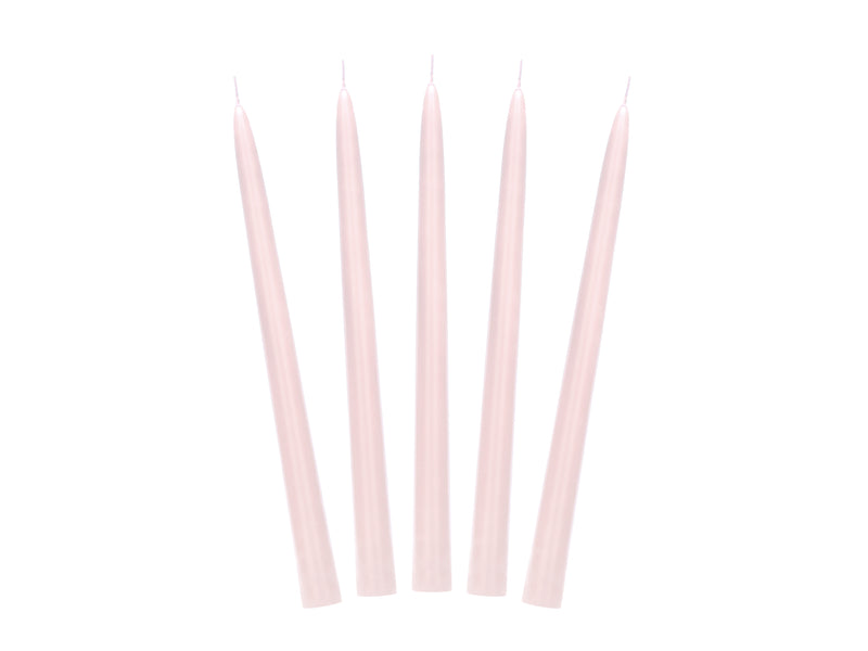 Spitzkerzen 24cm 10Stk. | Puderrosa Matt