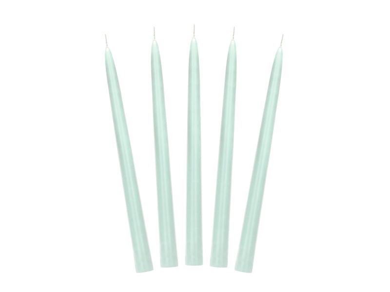Spitzkerzen 24cm 10Stk. | Salbeigrün Matt