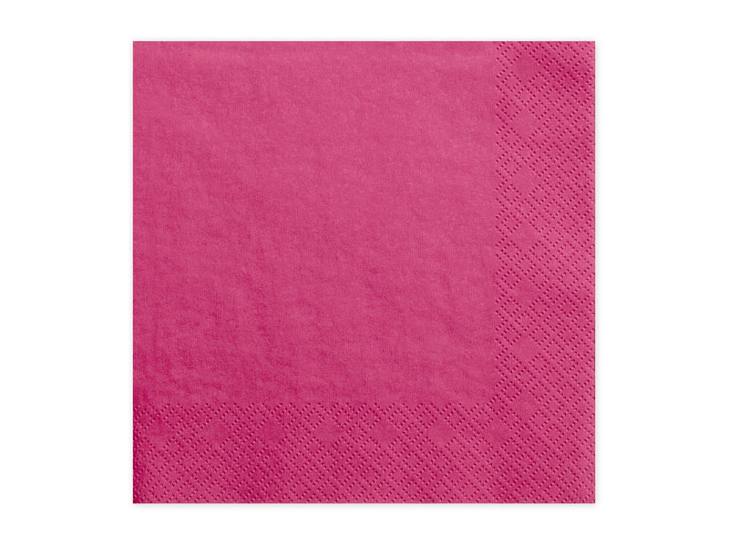 Servietten Uni 20Stk./33x33cm | Pink
