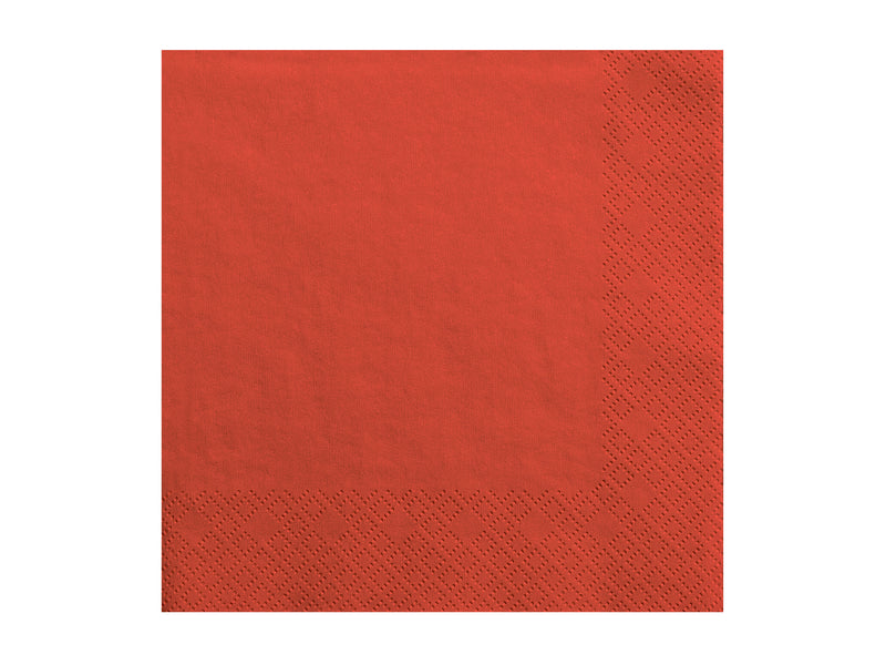 Servietten Uni 20Stk./33x33cm | Rot