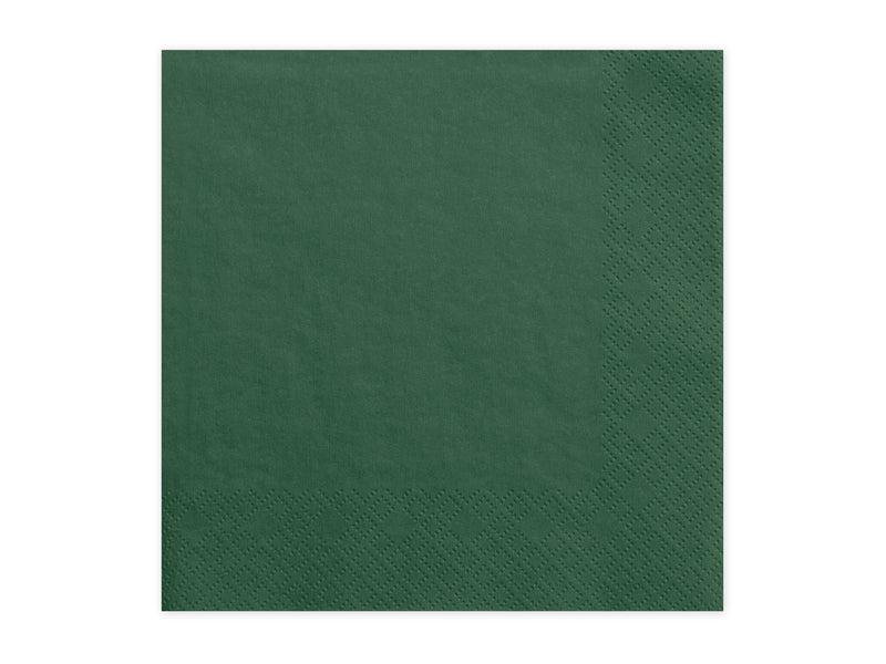 Servietten Uni 20Stk./33x33cm | Waldgrün