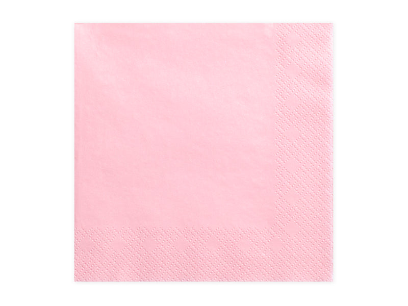 Servietten Uni 20Stk./33x33cm | Rosa