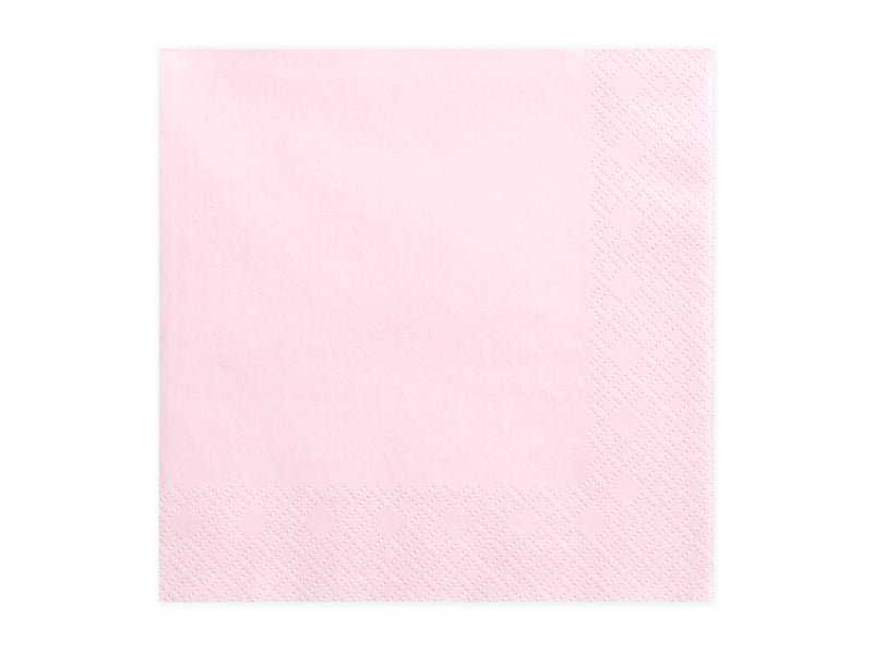 Servietten Uni 20Stk./33x33cm | Hellrosa