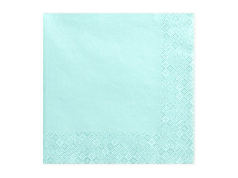 Servietten Uni 20Stk./33x33cm | Türkis