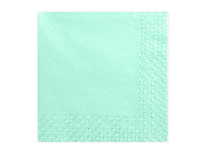 Servietten Uni 20Stk./33x33cm | Minzgrün