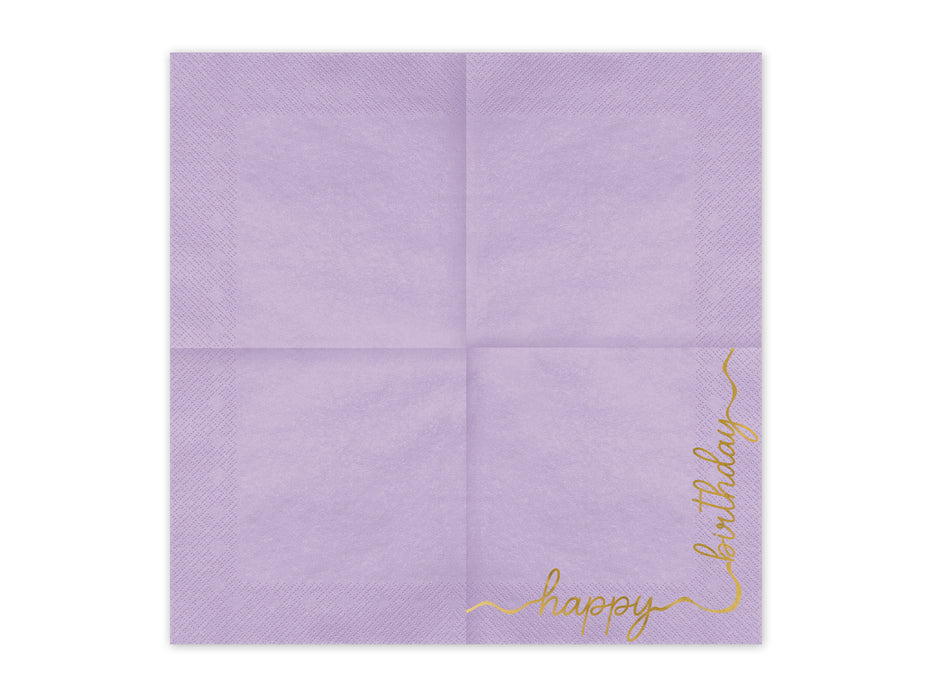 Servietten Happy Birthday Bunt 33x33cm/12 St.