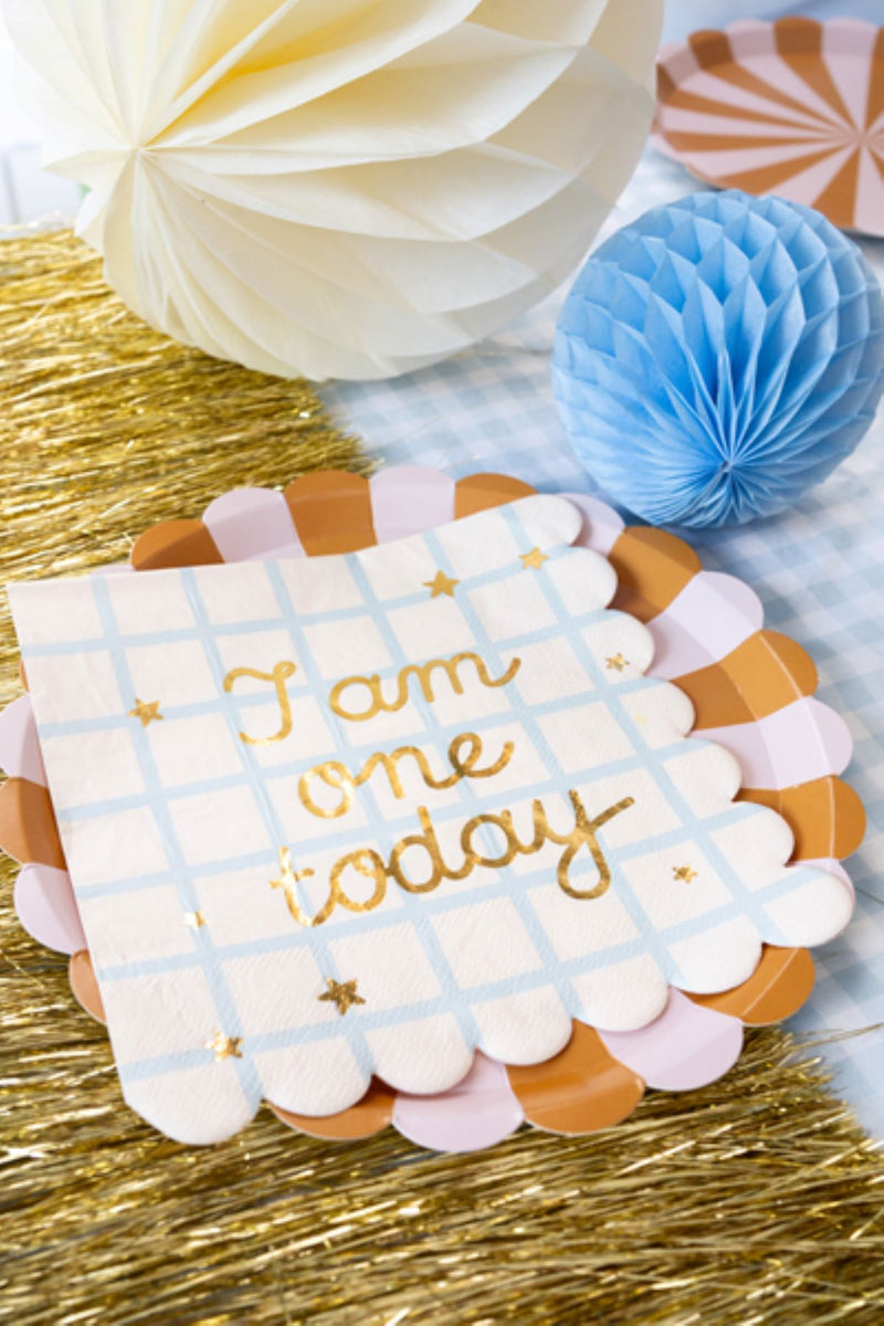 Servietten "I am one today" 12Stk./33x33cm | Blau