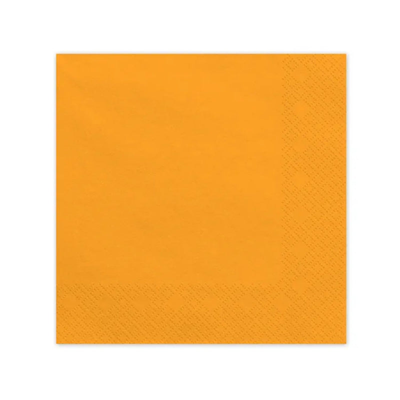 Servietten Uni 20Stk./33x33cm | Orange