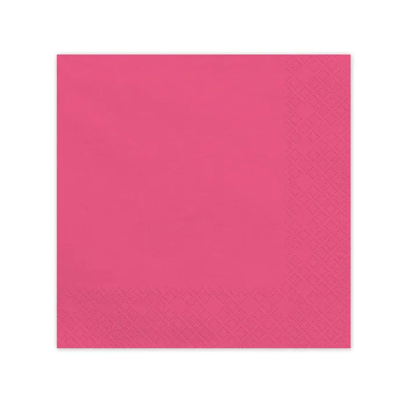 Servietten Uni 20Stk./33x33cm | Pink