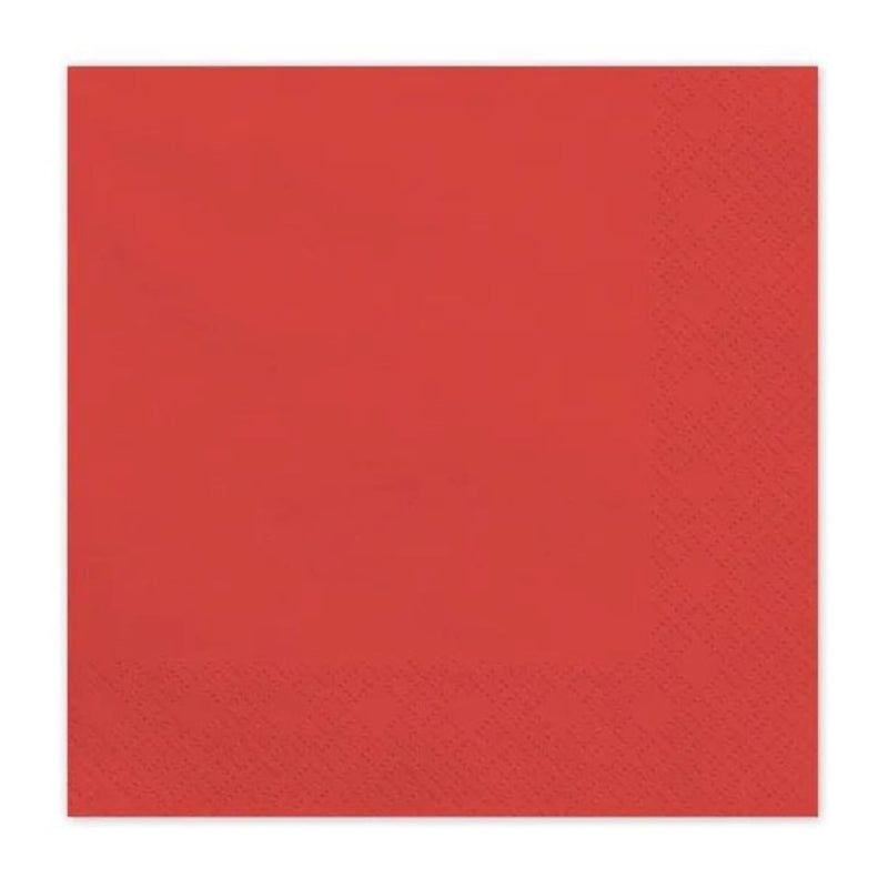 Servietten Uni 20Stk./33x33cm | Rot