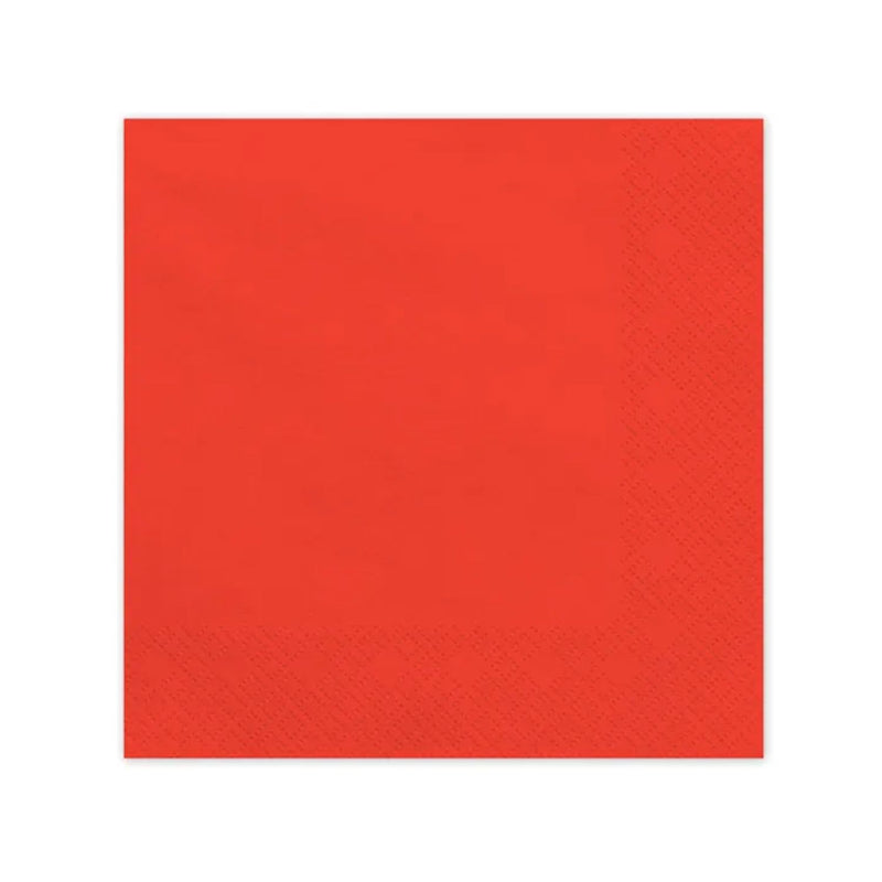 Servietten Uni 20Stk./33x33cm | Rot