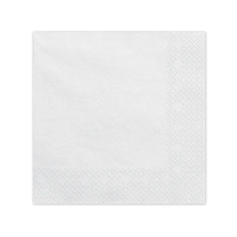 Servietten Uni 20Stk./33x33cm | Weiß