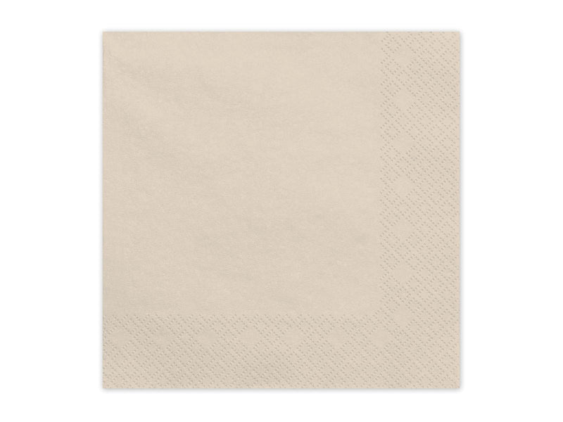 Servietten Uni 20Stk./33x33cm | Beige