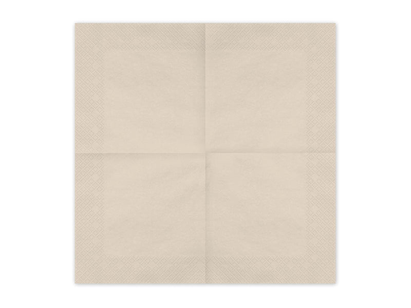 Servietten Uni 20Stk./33x33cm | Beige
