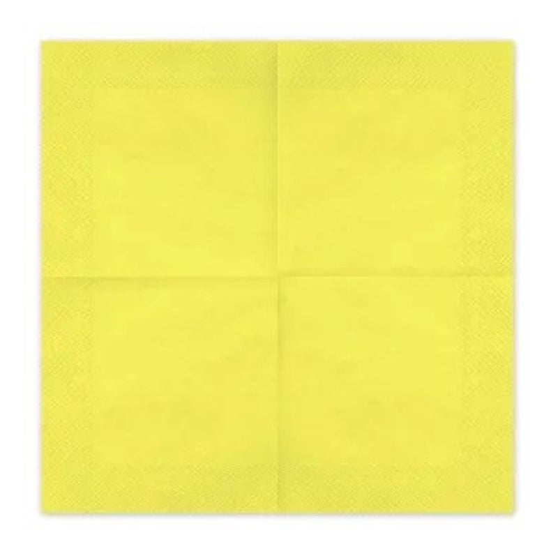 Servietten Uni 20Stk./33x33cm | Gelb
