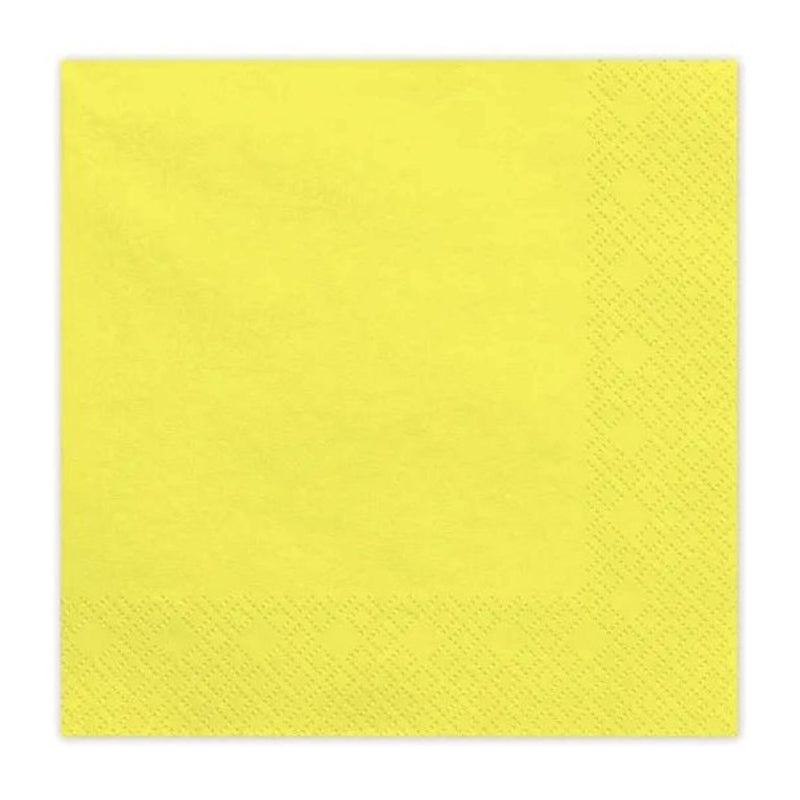 Servietten Uni 20Stk./33x33cm | Gelb