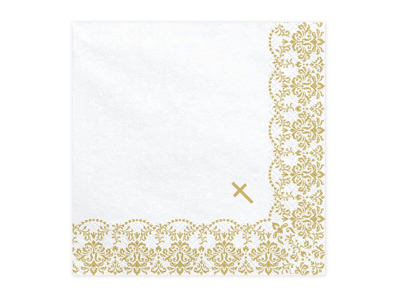 Servietten "Kommunion" 20Stk./33x33cm | Gold
