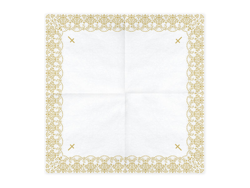 Servietten "Kommunion" 20Stk./33x33cm | Gold