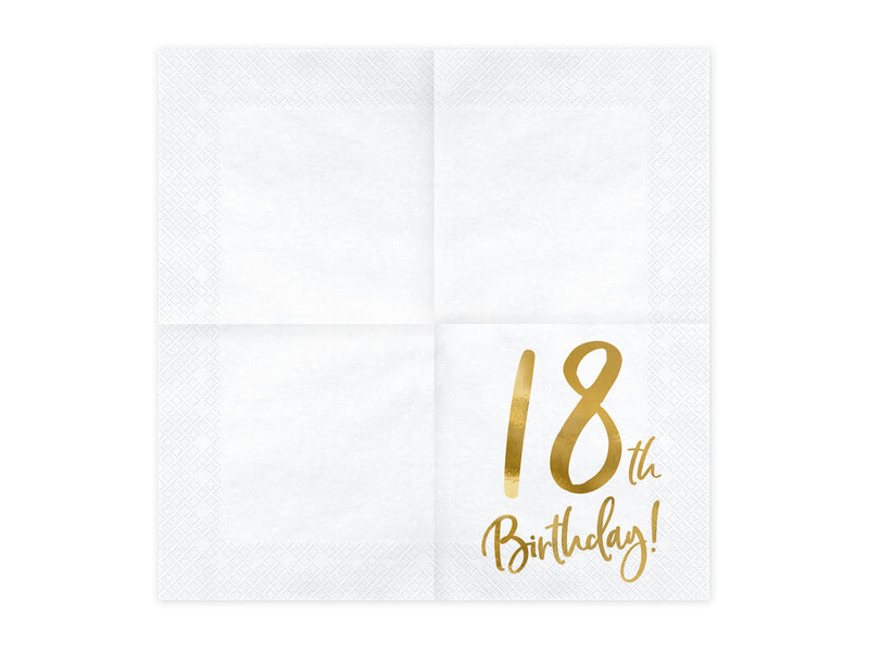 Servietten "Birthday Gold" 20Stk./33x33cm | #18