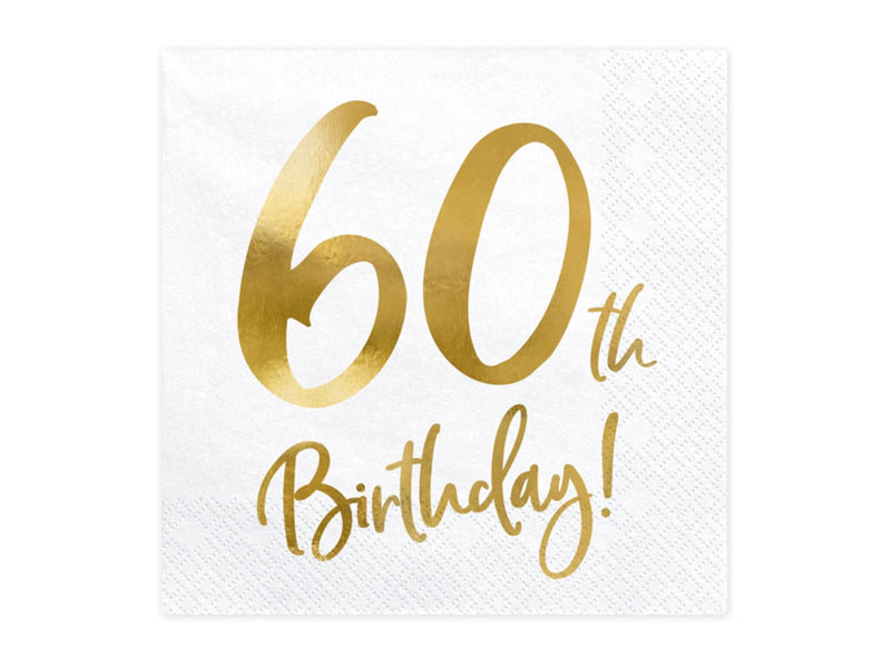 Servietten "Birthday Gold" 20Stk./33x33cm | #60