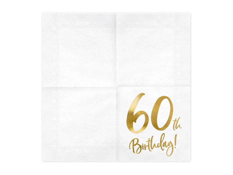 Servietten "Birthday Gold" 20Stk./33x33cm | #60