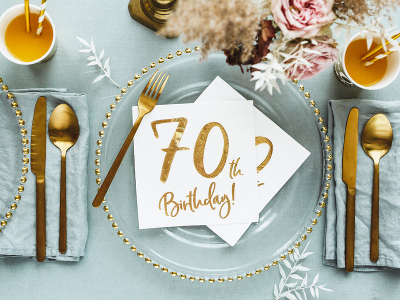 Servietten "Birthday Gold" 20Stk./33x33cm | #70