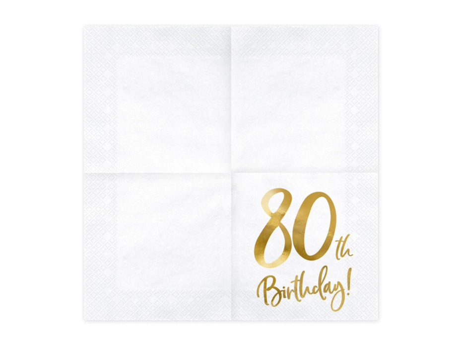 Servietten "Birthday Gold" 20Stk./33x33cm | #80