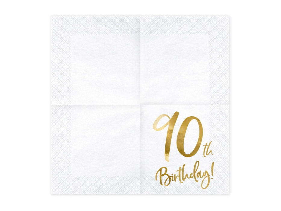 Servietten "Birthday Gold" 20Stk./33x33cm | #90