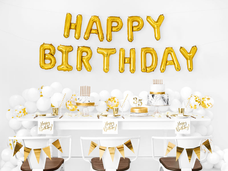 Servietten "Happy Birthday Gold" 20Stk./33x33cm