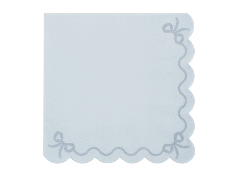Servietten "Rüsche" 12Stk./33x33cm | Blau
