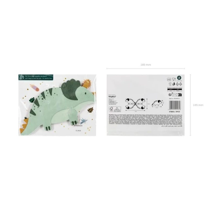 Servietten "Dino-Triceratops" 12Stk./18x10cm