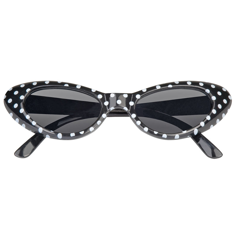 Cat Eye Brille Sandy mit Punkten | Schwarz Weiß