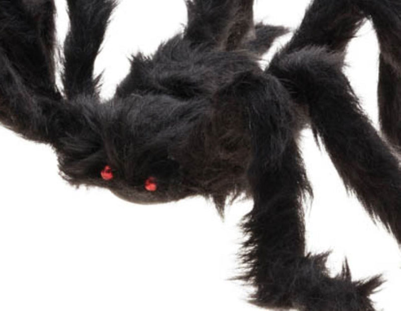 Halloween Dekoration "Haarige Spinne" - 50 cm | Schwarz