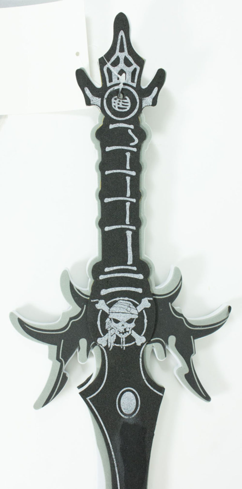 Schaumstoff Piratenschwert 66 cm – Gezackter Piratensäbel Schwarz Grau