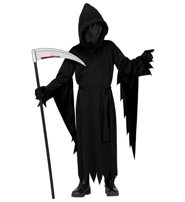 Halloween Kostüm "Sensenmann" für Kinder | Schwarz