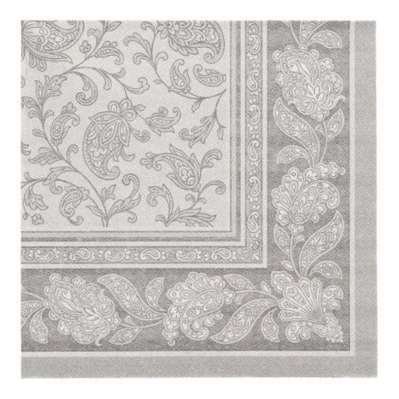 Servietten RC "Ornaments" 40x40cm/50Stk. | Grau