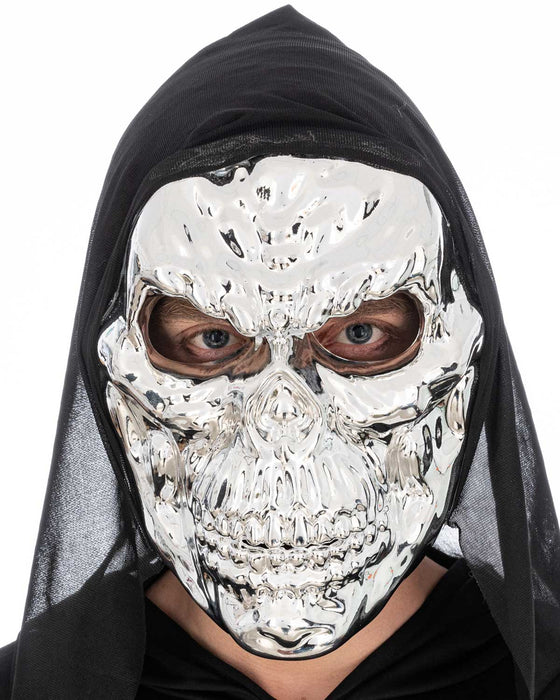 Halloween Maske "Totenkopf" | Silber