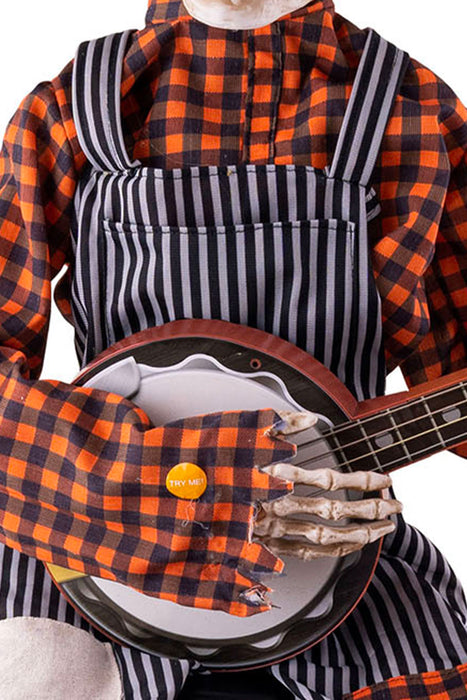 Skelett mit Banjo - Animiert | 98 x 31 x 27 cm