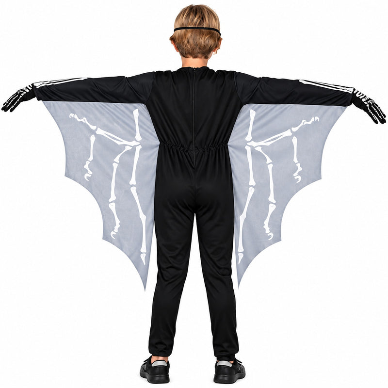 "Skelett Fledermaus" Kostüm für Kinder | Einteiler