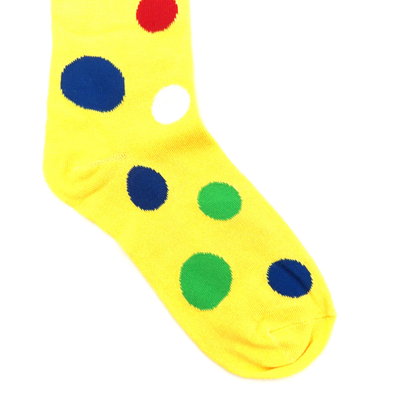 Overknees Clown Kniestrümpfe "Polka Dot" - 414030 | Gelb Bunt