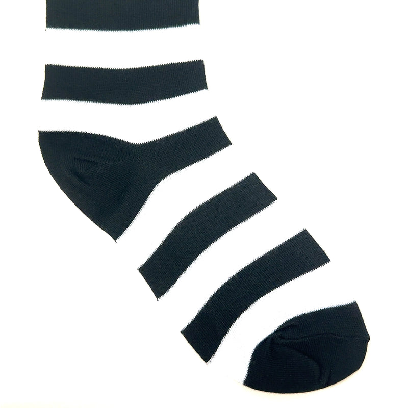 Overknees Kniestrümpfe "Ringelstrümpfe" - 414035 | Schwarz Weiß gestreift