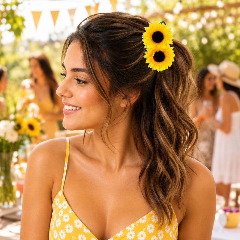 Sonnenblumen Haarspange für Damen | 6er Set