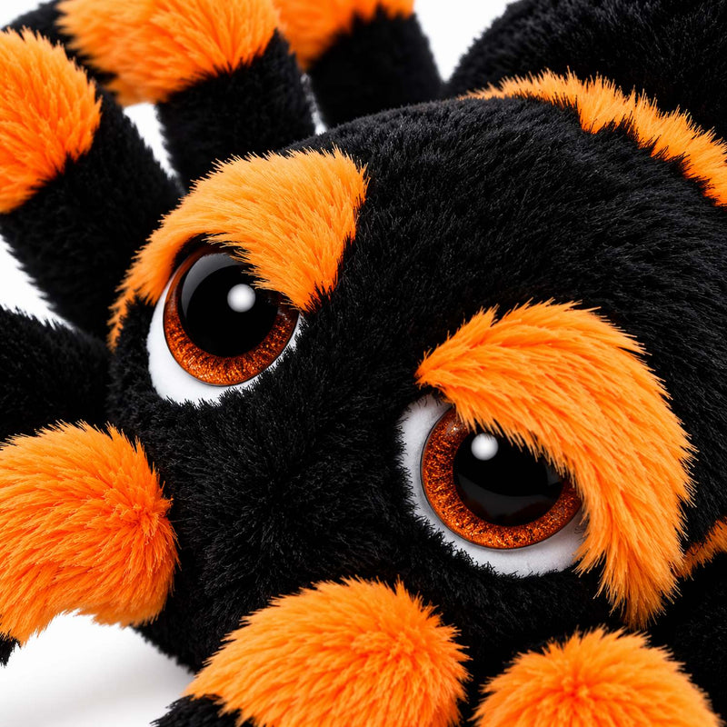 Stofftier Spinne "Nico" Gr. M (23 cm) | Schwarz Orange