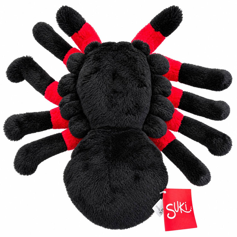 Stofftier Spinne "Nico" Gr. M (23 cm) | Schwarz Rot