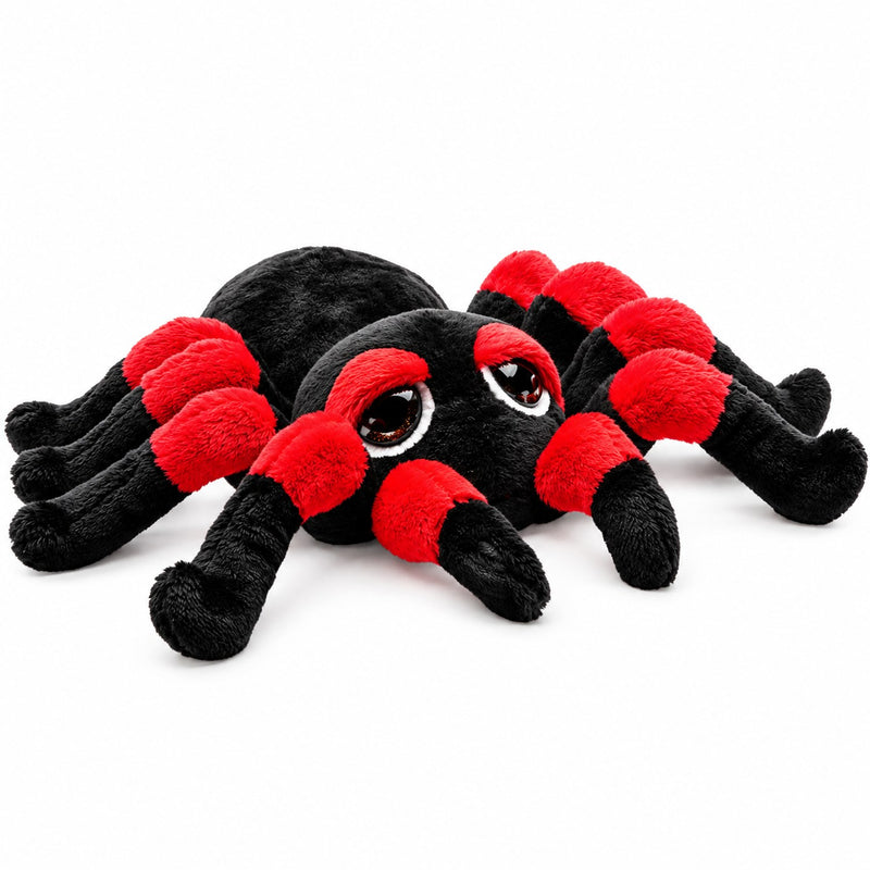 Stofftier Spinne "Nico" Gr. M (23 cm) | Schwarz Rot