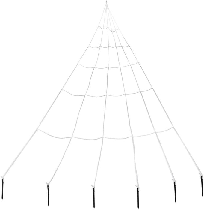 XXL Spinnennetz mit Bodenhaken - 300 cm | Weiß Halloween Dekoration