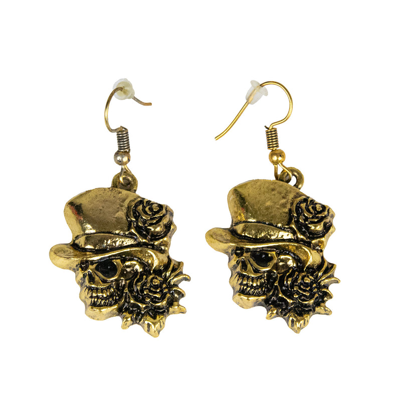 Day of the Dead Halskette mit Ohrringen | Gold