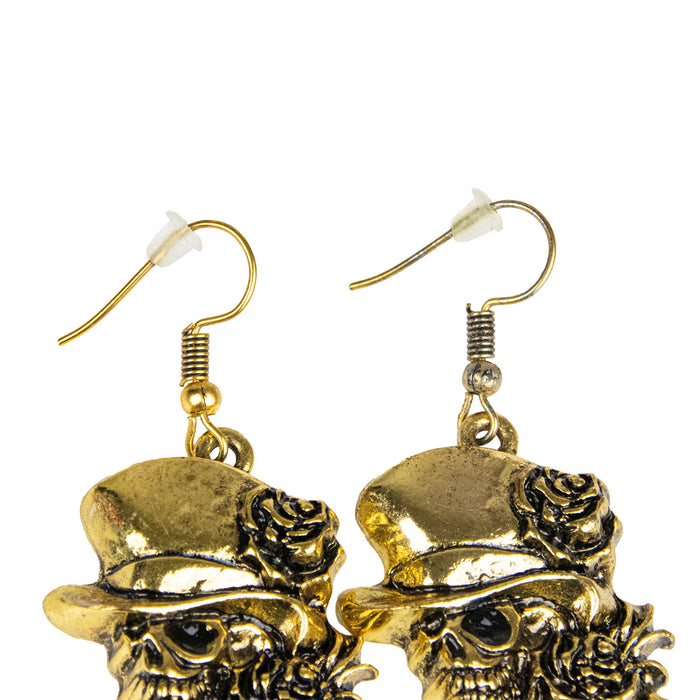 Day of the Dead Halskette mit Ohrringen - Gold