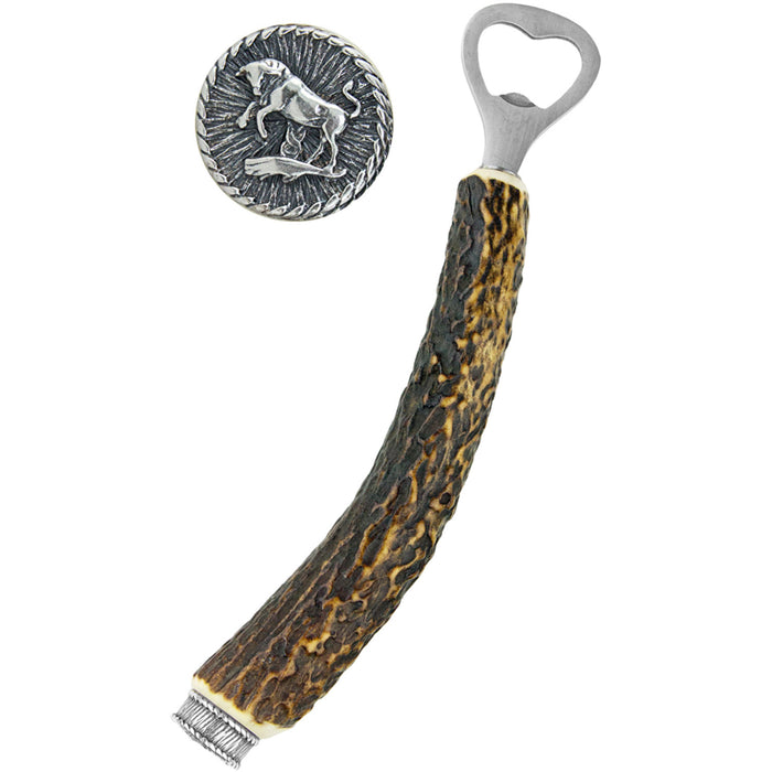 Funk Hirschhorn Flaschenöffner mit Zierkappe | Sternzeichen Stier